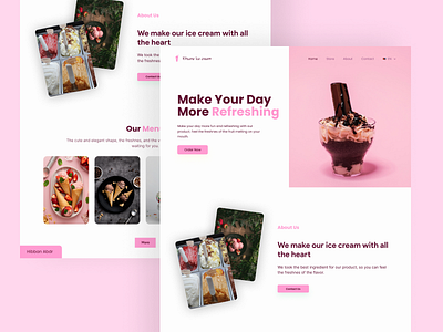 Kitsune Ice cream Web design ui web