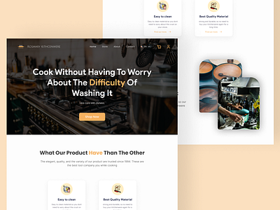 ROSMARY Kitchenware Website design ui web