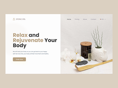 STONE Spa Website design ui web