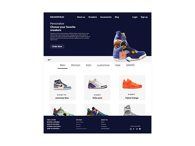 Redesign web shoes design figma icon redesign ui web