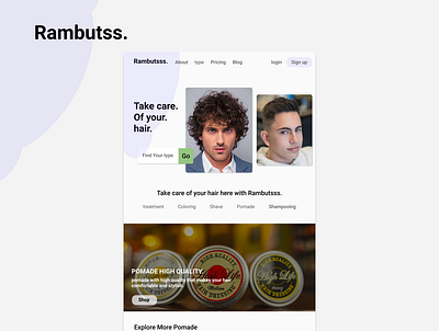 Rambutss. design figma redesign ui web