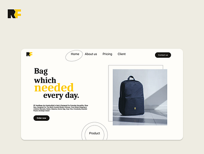 RF Bag design figma redesign ui web