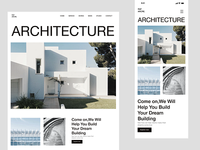 ARCHITECTURE WEB DESIGN branding design figma illustration logo ui ux vector web