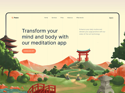 Peace - Meditation Website graphic