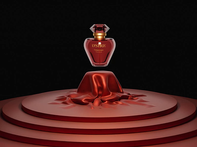 D'sire Passion Red 3d animation perfume product