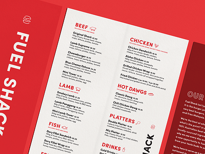 Fuel Shack menu design branding burgers fast casual menu design typogaphy typography