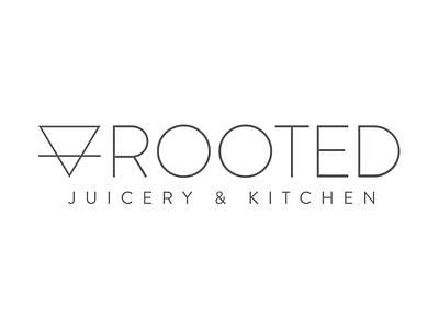 Rooted Juicery And Kitchen Logo juicery logo minimal rooted