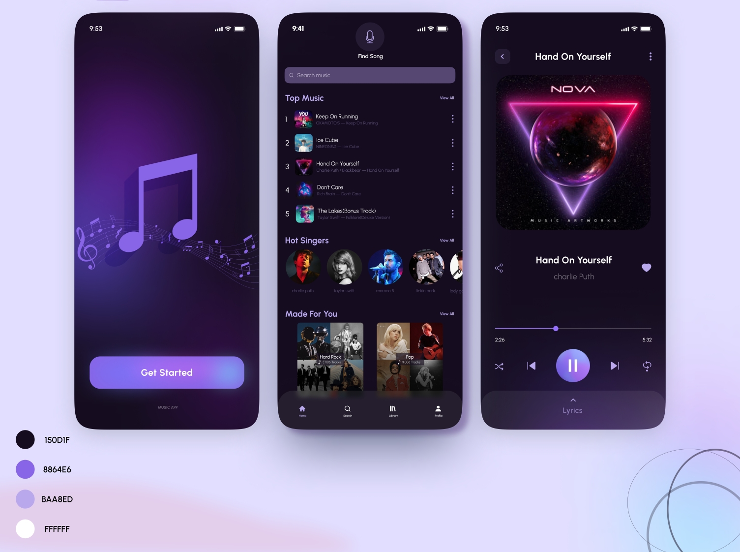 Music App by Maryam Khameyar on Dribbble