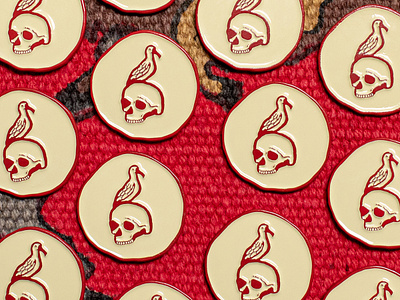 Albatross albatross art bird brain delay cream design drawing enamel pin ep illustration j travis music photography red skull