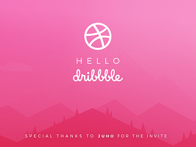 Hello Dribbble debut dribbble first ilustration shot