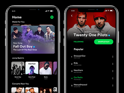 Spotify - Iphone X Concept