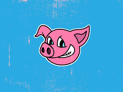 Piggy Logo Design animal branding design funny graphic design illustration logo mascot merch design team merch vector