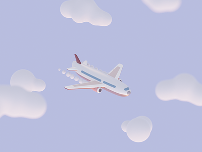 Cute Plane 3d art blender3d cute illustration plane toy design