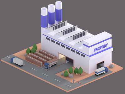 Low poly Factory