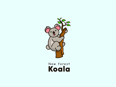 Koala animal animalmascot cute cuteanimal cutelogo freelancing graphic design logo mascot simplemascot