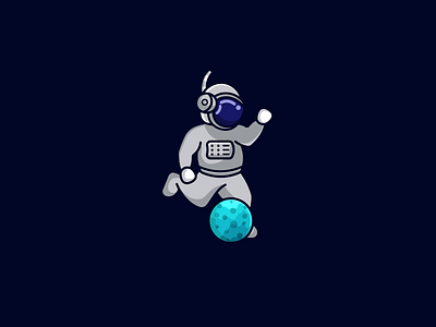 Astronaut Soccer astronaut cute cutelogo freelancing graphic design illustration logo mascot mascotlogo
