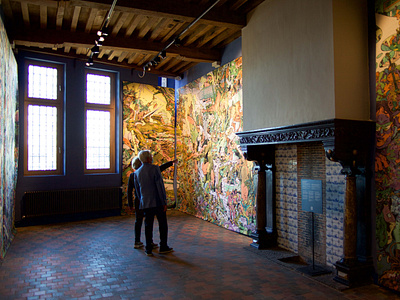 Tapestries Het Steen, historical landmark in Antwerp, Belgium