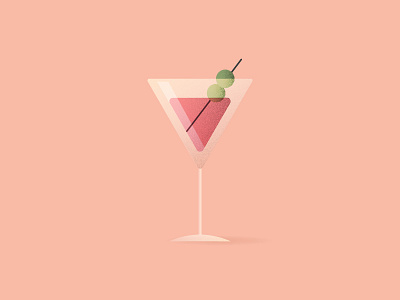 Martini cocktail drink illustration martini