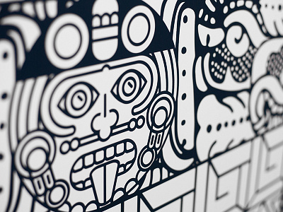 Mayan Coloring Mural 2