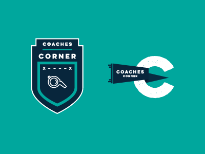Coaches Corner coach logo sports typography