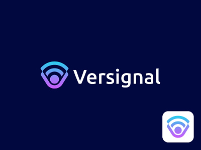 Letter V + Signal Logo Design