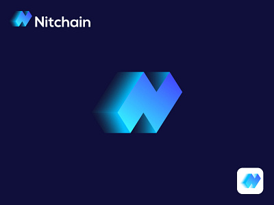 Nitchain modern logo design