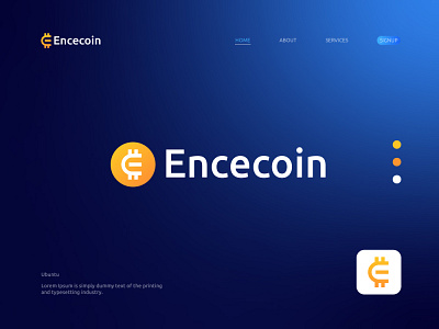 Encecoin Logo Design brand identity brand mark branding creative crypto e coin e logo flat graphic design letter logo logo logo design logo designer logo type logos minimalist logo modern logo trading logo vector