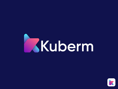 Kuberm modern minimalist logo design brand identity branding business logo k logo logo logo designer logos minimalist modern logo startup logo symbol tech logo