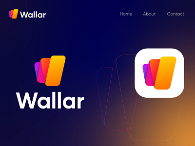 wallar modern minimalist logo design