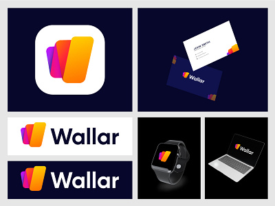 Wallar modern logo design brand identify branding creative logo logo logo design logo designer modern logo tech logo w logo
