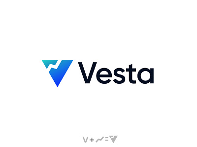 vesta modern minimalist business logo design brand identity branding business logo logo logo design logo designer minimalist logo modern logo v logo