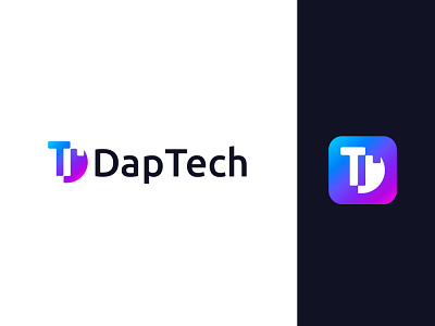Daptech logo design | technology modern logo-unused logo brand identity branding creative logo dt logo logo logo design logo designer minimalist logo modern logo td logo technology logo