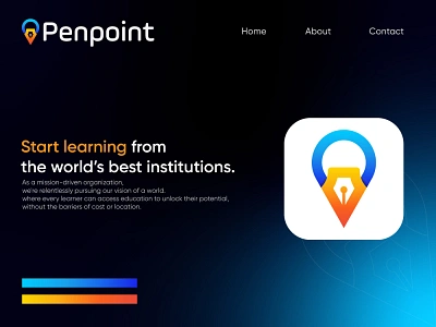 Penpoint learning logo | modern logo design-unused logo abcdefghijkl book books brand identity branding education exam learn logo learning logo logo logo design logo designer logos minimal minimalist logo mnopqrstuvwxyz modern logo point logo tech technology logo tutor