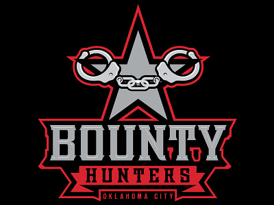 Okcbountyhunters football handcuffs star