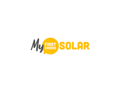 My First Choice Solar Logo branding logo solar solar energy solar panel solar panels