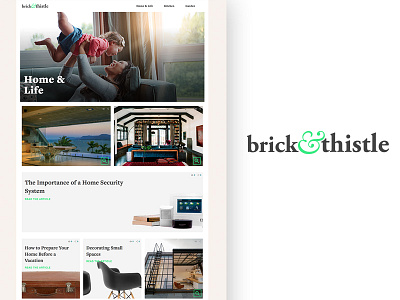 Brick & Thistle clean home modern web design website