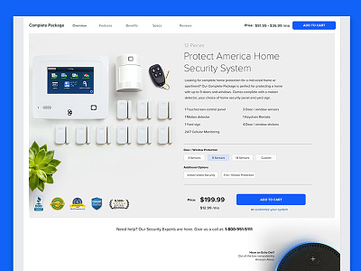 Shopping Landing Page Concept buyflow ecommerce home security web design