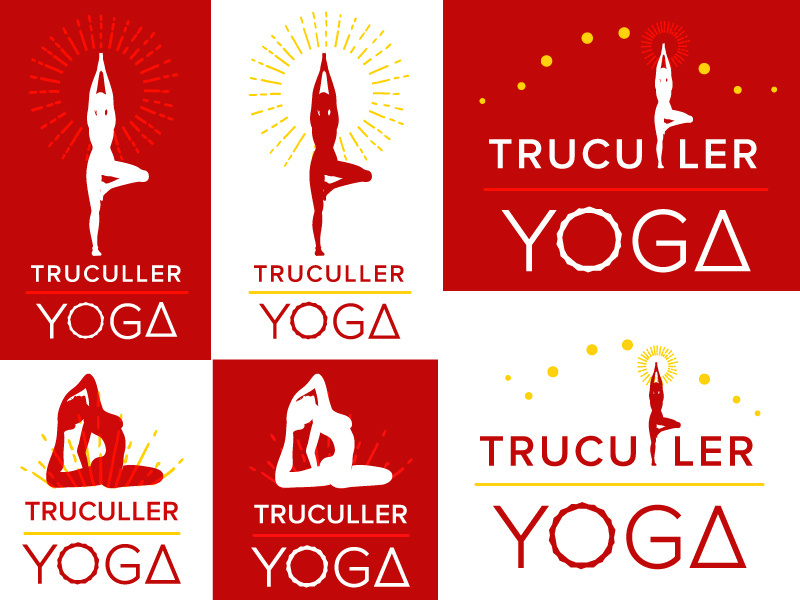 Tru Culler Yoga Logo Proposal freelance meditation hot yoga branding logo yoga