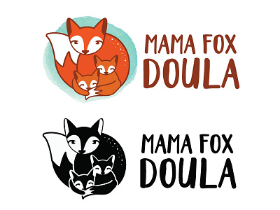 Mama Fox Doula babies doula fox logo logo mark mama midwife