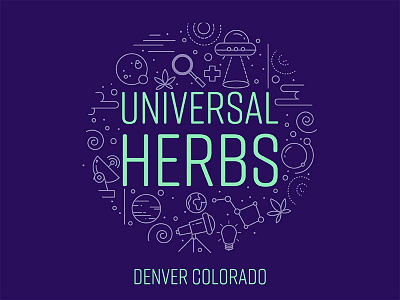 Dispensary Doodle colorado concepts denver dispensary doodles herbs space universal