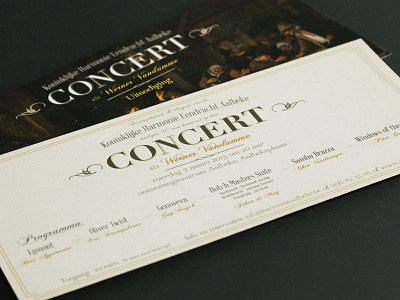 Concert Invitation by Wouter Vandersyppe on Dribbble