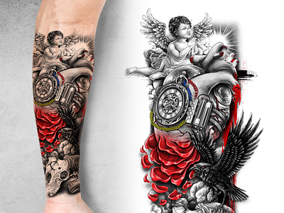 Sleeve Tattoo Design arm tattoo color tattoo full sleeve graphic design illustration ink sleeve tattoo tattoo design tattoos