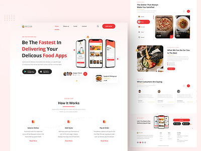 Eat Tyus - Food Delivery App Landing Page 🍕 app design design app design web food delivery food delivery app food delivery web ios mobile landing page landing page delivery landing page food delivery ui ui ux ux web design web food delivery