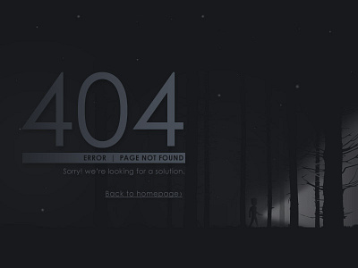 404 Error Page 404 daily ui error lost woods