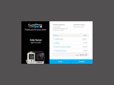 Email Receipt daily ui email gopro receipt