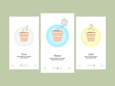 The Simple Steps daily ui onboarding plants steps