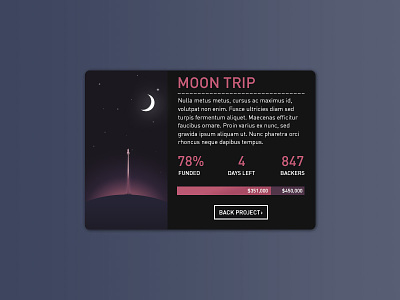 Crowdfunding Campaign crowdfunding campaign daily ui money moon space