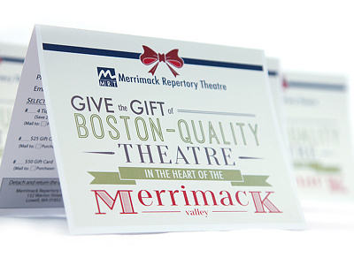 MRT Holiday Card boston holiday card text theatre typography