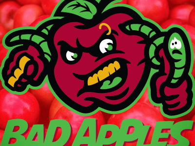 Bad Apples apple apples cap caps design hat hats illustration knuckles logo mascot mascots