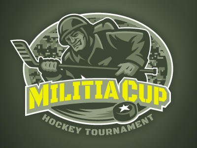 Militia Cup hockey soldier